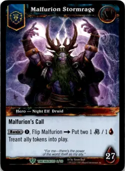 Malfurion Stormrage FOIL Alternate Art World of Warcraft TCG WOW - Image 1