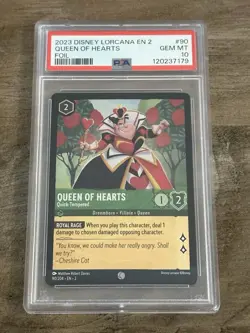 Queen of Hearts - 2023 Disney Lorcana EN 2 #90 Foil PSA 10 - Image 1