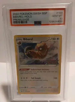 PSA 10 Bibarel SWSH188 SWSH: Sword & Shield Promo Cards Holo Brilliant Stars - Image 3