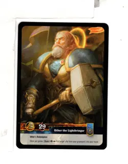 World of Warcraft TCG Card Uther the Lightbringer FOIL Near Mint Condition - Image 2