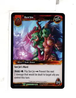 World of Warcraft TCG Card Sen'jin FOIL Near Mint Condition - Image 1