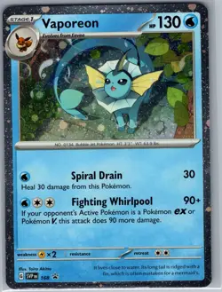 Vaporeon - (Cosmos Holo) SVP 168 SV: Scarlet & Violet Promo - Pokemon Card - NM - Image 1