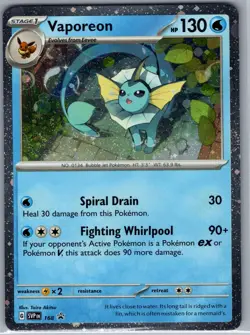 Vaporeon - (Cosmos Holo) SVP 168 SV: Scarlet & Violet Promo - Pokemon Card - NM - Image 1