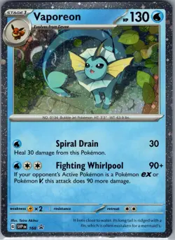 Vaporeon - (Cosmos Holo) SVP 168 Holo Scarlet & Violet Promo - Pokemon Card - NM - Image 1