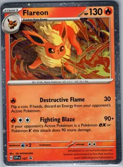Flareon - (Cosmos Holo) SVP 167 Holo Scarlet & Violet Promo - Pokemon Card - NM - Image 1