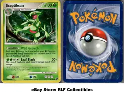 2008 Pokemon, D&P Great Encounters, #8/106 Sceptile Lv. 52, Holo Rare - Image 1
