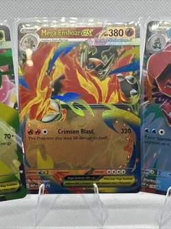Pokemon Ascended Heroes Mega ex Box Promos - Meganium, Emboar, & Feraligatr - Image 3