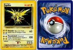 Vintage Pokemon Card - Zapdos Base Set 2 20/130 2000 Rare Holo Heavily Played - Image 3