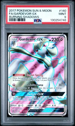 2017 POKEMON BURNING SHADOWS GARDEVOIR GX #140 FULL ART PSA 9 MINT #130254748 - Image 1