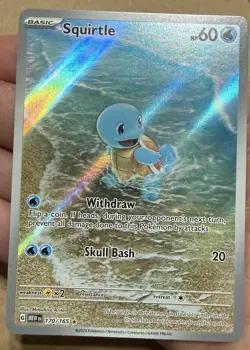 Pokemon Squirtle 170/165 Scarlet and Violet 151 Holo Illustration Rare NM - Image 1