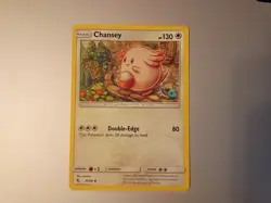 Pokemon TCG Chansey 46/68 Hidden Fates Uncommon Basic 130HP Double-Edge Regular - Image 1