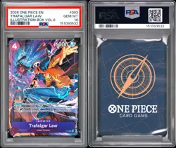 2026 One Piece Trafalgar Law Illustration Box Vol.6 P-093 Promo PSA 10 - Image 3