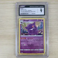 HD GALAXY SWIRL 🌀💫 CGC 9 Gengar SWSH052 Path Cosmos Holo Promo Pokemon Card - Image 2