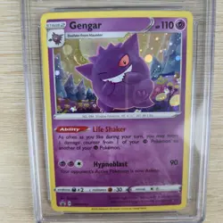 HD GALAXY SWIRL 🌀💫 CGC 9 Gengar SWSH052 Path Cosmos Holo Promo Pokemon Card - Image 4
