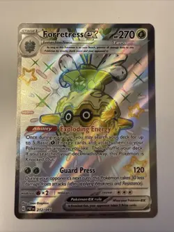 Forretress EX 212/091 Shiny Ultra Rare 2024 Pokemon Paldean Fates Full Art Card - Image 1
