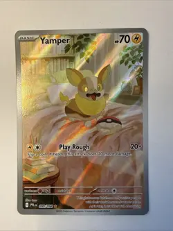 Yamper 099/094 Illustration Rare 2025 Pokemon Phantasmal Flames Full Art Card NM - Image 1