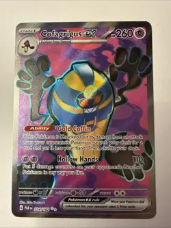 Cofagrigus EX 224/182 Ultra Rare 2023 Pokemon Paradox Rift Full Art Card NM - Image 1