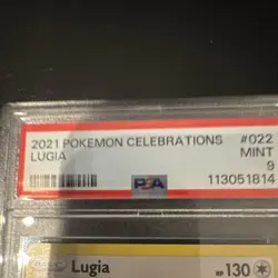 The Pokemon Company Lugia Celebrations 022/025 Holo Rare PSA 9 Graded Card - Image 3