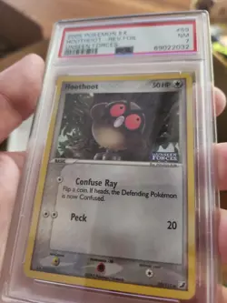 Hoothoot Reverse Holo STAMPED EX Unseen Forces 59/115 PSA 7 Pokemon Card - Image 2