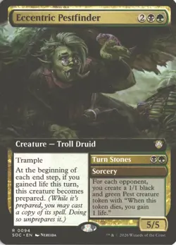 MTG Eccentric Pestfinder Non-Foil Ext Art (94) Secrets of Strixhaven NM - Image 1