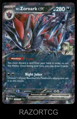 N'S ZOROARK EX 098/159 DOUBLE RARE JOURNEY TOGETHER POKEMON NM/M - Image 1