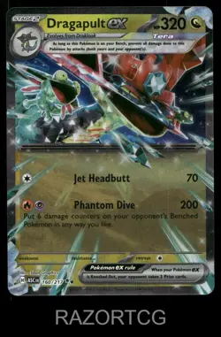 DRAGAPULT EX 160/217 DOUBLE RARE ASCENDED HEROES POKEMON NM/M - Image 2