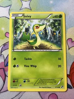 Snivy 1/114 Common Black & White Base Pokemon Card 2011 VLP - Image 1