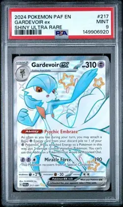 2024 POKEMON PAF EN-PALDEAN FATES SHINY ULTRA RARE #217 GARDEVOIR EX PSA 9 - Image 1