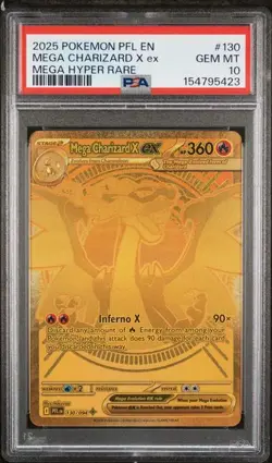 Pokemon Mega Charizard X ex Phantasmal Flames Mega Hyper Rare #130 PSA 10 - Image 1