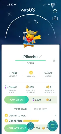 !!!Pokemon GO ✨Shiny Pikachu Fossil Cowboy - Image 1