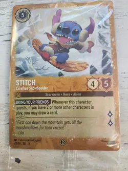 Stitch - Carefree Snowboarder 42 Disney Lorcana Promo Cards Holo - Image 1