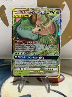 Venusaur & Snivy GX 1/236 Pokemon Cosmic Eclipse Sun & Moon Card NM - Image 1