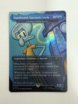 Squidward Sarcastic Snob Foil Borderless MTG Magic Gathering Card NM Mint SLD - Image 1
