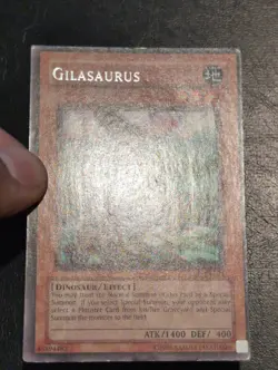 Yu-Gi-Oh! RARE CARD GILASAURUS LON-071 1996 VINTAGE PRINT LP - Image 2
