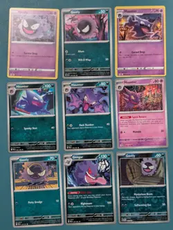 Gastly Evolutions Lot of 9 Pokemon Cards - Image 1