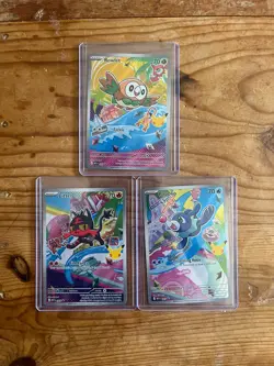 GEN 7 Alolan Pokemon TCG First Partner Illustration Collection Series 1 Set - NM - Image 1