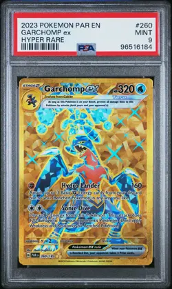 2023 POKEMON PAR EN-PARADOX RIFT HYPER RARE #260 GARCHOMP EX PSA 9 - Image 1