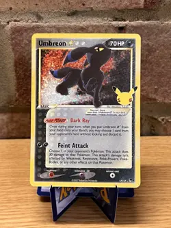 Pokemon TCG Umbreon Gold Star 17/17 Celebrations 25th Anniversary NM/M Condition - Image 1