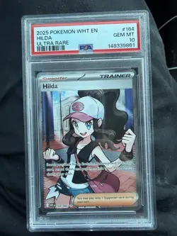 Pokemon TCG Hilda Sv: White Flare 164/086 Ultra Rare Full Art Holo Eng PSA 10 - Image 1