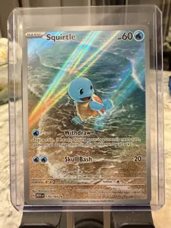 Pokemon TCG Squirtle 170/165 SV 151 Illustration Rare Full Art Holo EN 2023 - Image 2