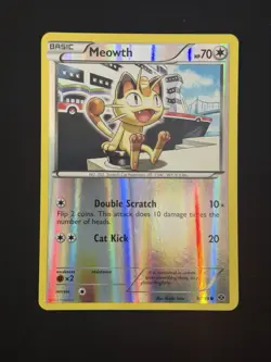 Meowth 80/99 - Mirror Reverse Holo Promo BW: Next Destinies Pokemon TCG - Image 1