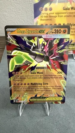 Mega Zygarde Ex Promo 071 Pokemon + Large Promo And Mega Zygarde ex Double Rare - Image 2