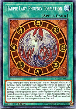 Harpie Lady Phoenix Formation LED4-EN010 Yu-Gi-Oh! Light Play 1st Edition - Image 1