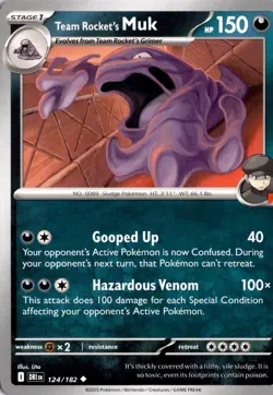 Team Rocket's Muk 124/182 SV10: Destined Rivals Pokemon Card TCG - Image 1