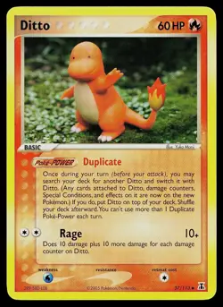 Pokemon Card - Ditto Charmander Delta Species 37/113 Uncommon - Image 1