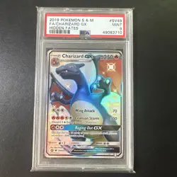 Pokemon Card Charizard GX #SV49/SV94 Hidden Fates 2019 Full Art Rare Holo PSA 9 - Image 1