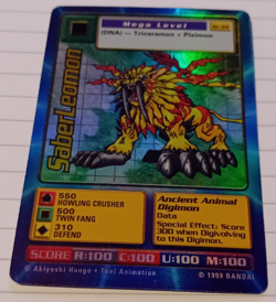 Digimon Card: SaberLeomon Holo St-34 1999 mint condition - Image 1