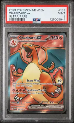 Pokemon TCG - PSA 9 Charizard ex 183/165 Sv: Scarlet & Violet 151 Holo - Image 1