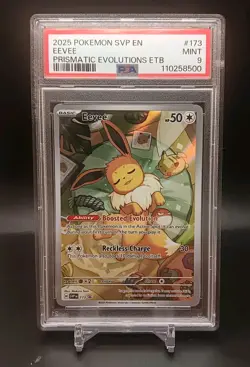 2025 POKEMON SVP EN-SV BLACK STAR PROMO #173 EEVEE PRISMATIC EVOLUTIONS ETB - Image 1