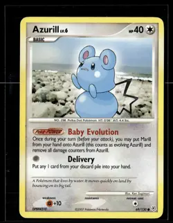 Pokemon TCG Diamond and Pearl #69/130 Azurill - Image 1